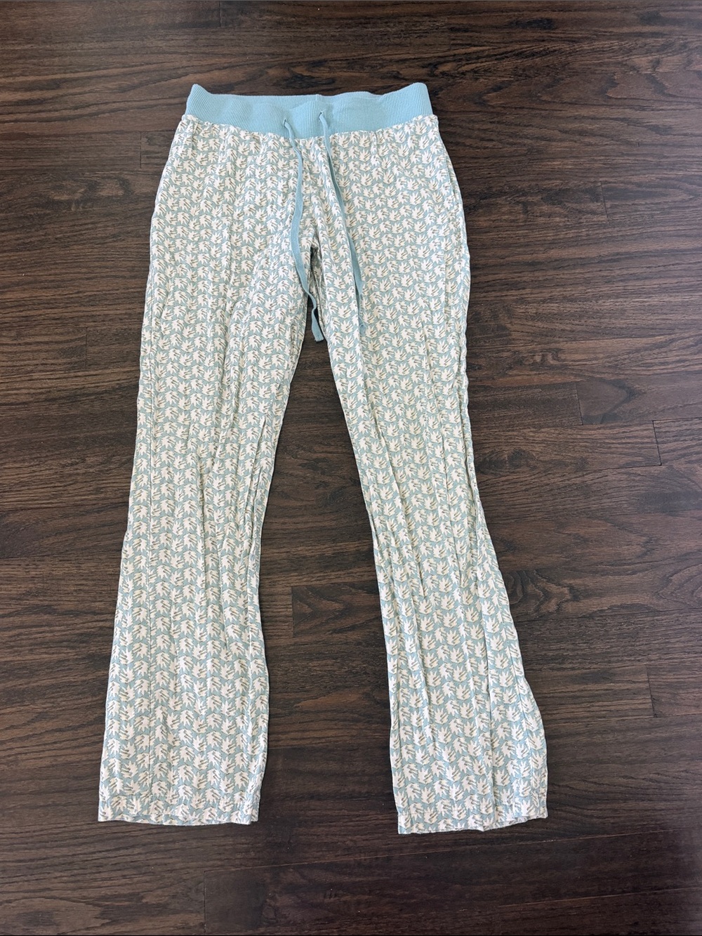 Gilligan & O'Malley Light Blue Printed Pajama Pants